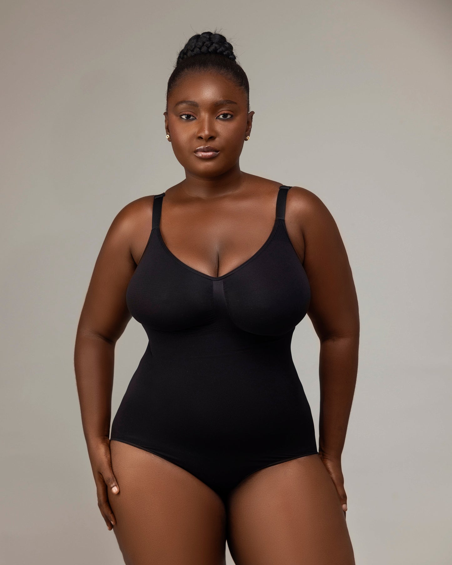 Augusta Newham Sculpting Bodysuit - Black (Front)