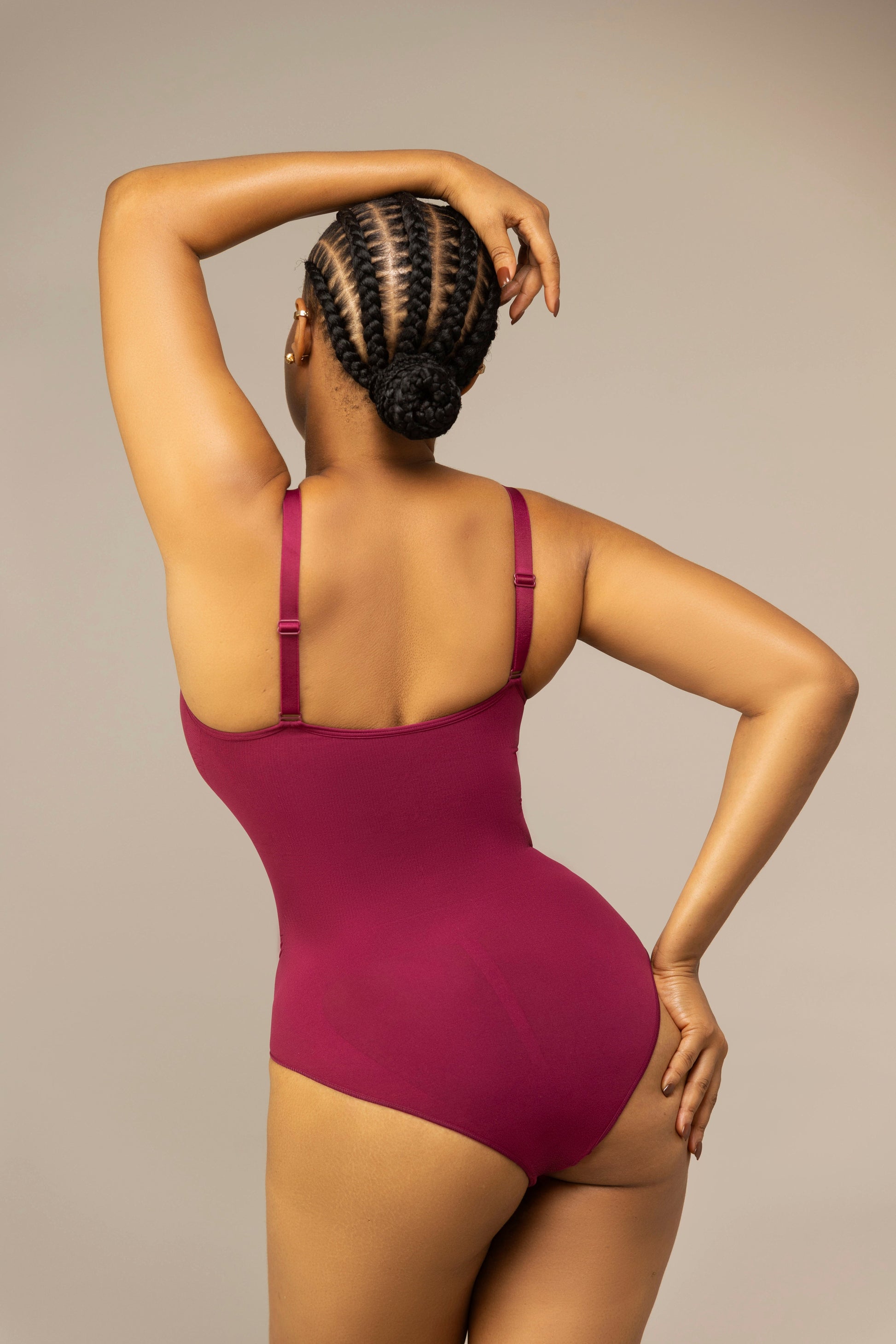 Augusta Newham Sculpting Bodysuit - Plum (Back)