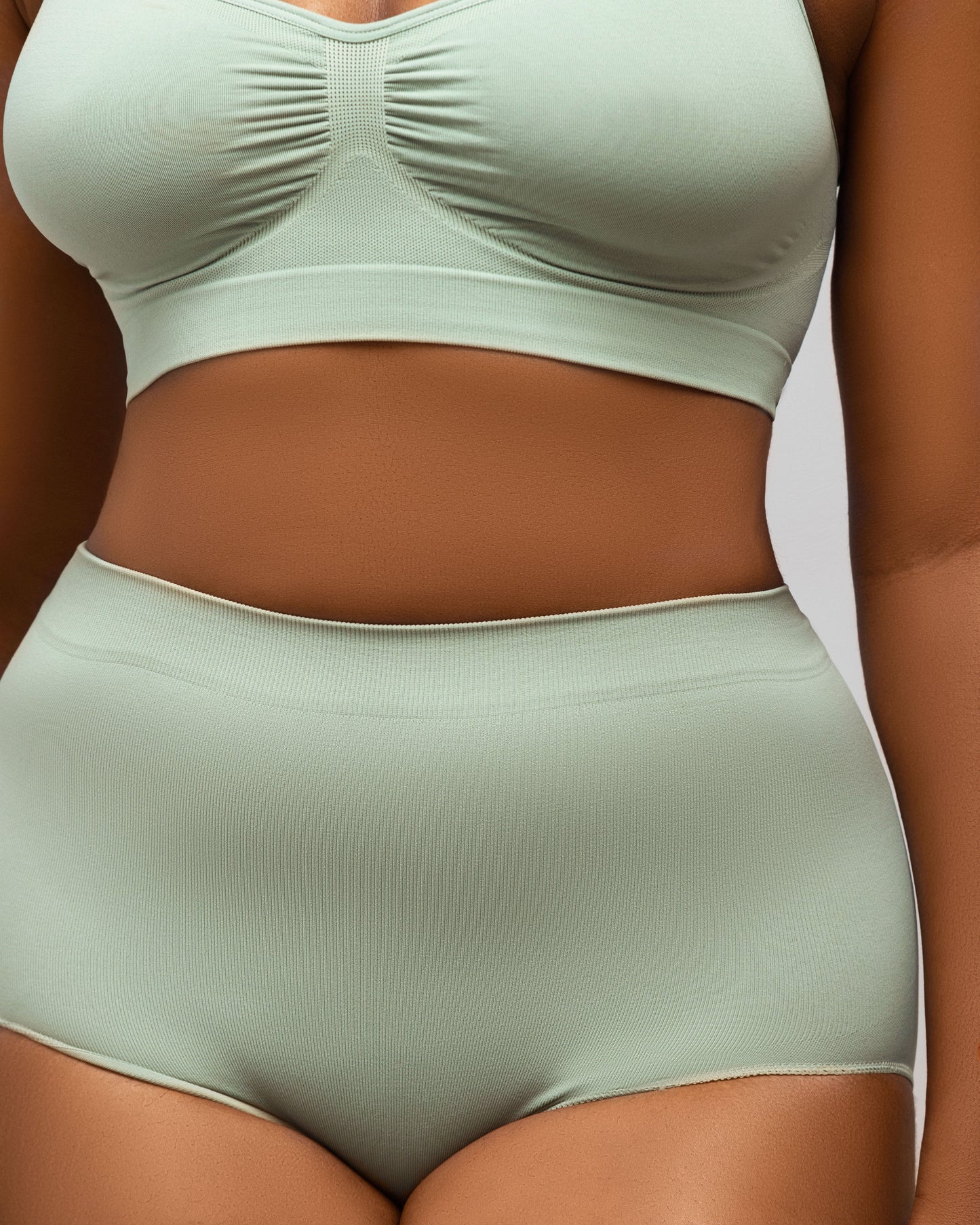 Augusta Newham Women's High Waisted Brief Control Pant - Matcha (Side)